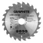 GRAPHITE 57T217 Tarcza do pilarki, widiowa, 185 x 30 mm, 24 zęby
