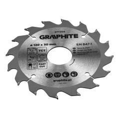 GRAPHITE 57T204 Tarcza do pilarki, widiowa, 130 x 30 mm, 16 zębów 
