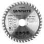 GRAPHITE 57T203 Tarcza do pilarki, widiowa, 125 x 22.23 mm, 40 zębów