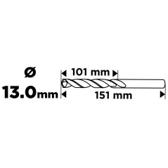 GRAPHITE 54T926 Wiertło do metalu HSS, DIN 338, 13 mm 