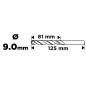 GRAPHITE 54T999 Wiertło do metalu HSS, DIN 338, 9 mm