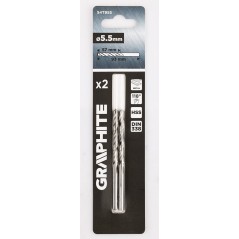 GRAPHITE 54T955 Wiertła do metalu HSS, DIN 338, 5,5 mm, 2 szt. 