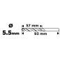 GRAPHITE 54T955 Wiertła do metalu HSS, DIN 338, 5,5 mm, 2 szt.