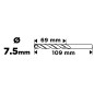GRAPHITE 54T975 Wiertło do metalu HSS, DIN 338, 7,5 mm