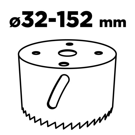 GRAPHITE 56T754 Adapter z wiertłem pilotującym do otwornic bi-metalowych 32-152 mm, Hex