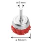 GRAPHITE 57T418 Szczotka nylonowa doczołowa 50 mm, z trzpieniem 6 mm