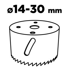 GRAPHITE 56T753 Adapter z wiertłem pilotującym do otwornic bi-metalowych 14-30 mm, Hex 