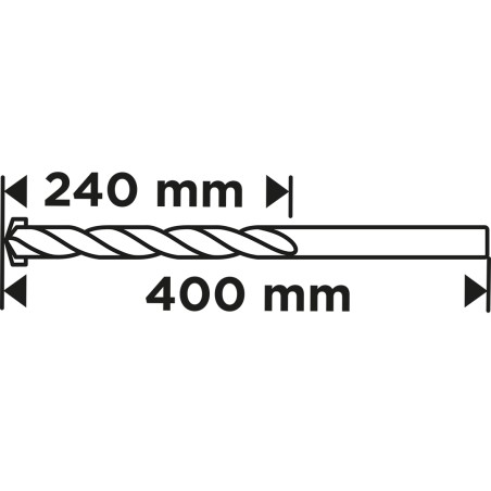 GRAPHITE 56T211 Wiertło do betonu 10 x 400 mm