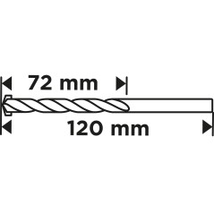 GRAPHITE 56T207 Wiertło do betonu 8 x 120 mm