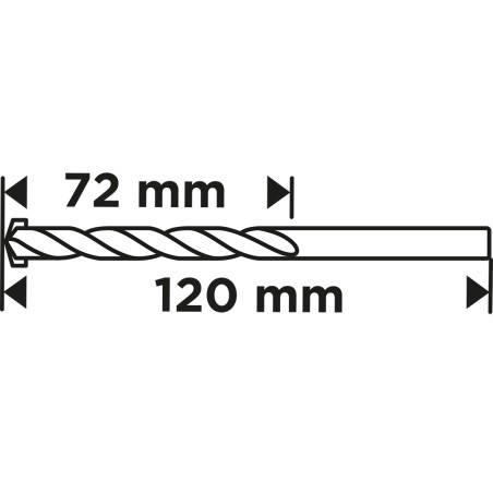 GRAPHITE 56T207 Wiertło do betonu 8 x 120 mm