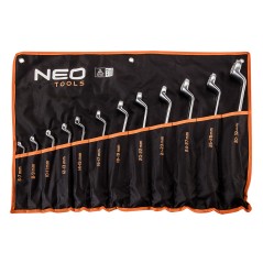 NEO TOOLS 09-952 Klucze oczkowe odgięte 6-32 mm, zestaw 12 szt.