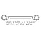 NEO TOOLS 09-952 Klucze oczkowe odgięte 6-32 mm, zestaw 12 szt.