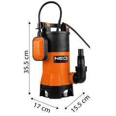 NEO TOOLS 04-746 Pompa zanurzeniowa do wody brudnej 900W, 16000l/h 