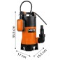 NEO TOOLS 04-746 Pompa zanurzeniowa do wody brudnej 900W, 16000l/h