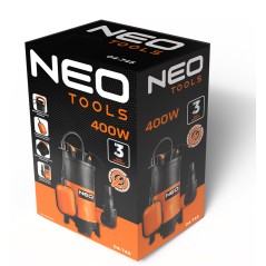 NEO TOOLS 04-745 Pompa zanurzeniowa do wody brudnej 400W, 8000l/h 
