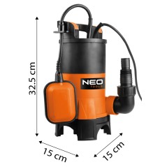 NEO TOOLS 04-745 Pompa zanurzeniowa do wody brudnej 400W, 8000l/h 
