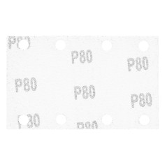 NEO TOOLS 54-050 Papier ścierny prostokątny 8 otworów 128 x 78 mm P80 do 04-623, 5 szt. 