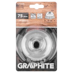 GRAPHITE 57T425 Szczotka nylonowa doczołowa 75 mm, M14 