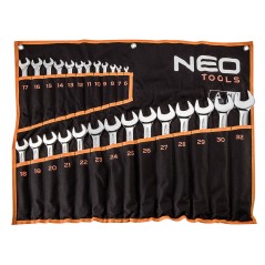 NEO TOOLS 09-035 Klucze płasko-oczkowe 6-32 mm, zestaw 26 szt.