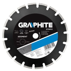 GRAPHITE 57H612 Tarcza diamentowa 300 x 25.4 mm, segmentowa, spawana laserowo