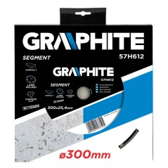 GRAPHITE 57H612 Tarcza diamentowa 300 x 25.4 mm, segmentowa, spawana laserowo