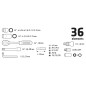 TOPEX 38D669 Klucze nasadowe 1/4", zestaw 36 szt.