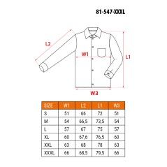 NEO TOOLS 81-547-XXXL Koszula flanelowa, szara, rozmiar XXXL 
