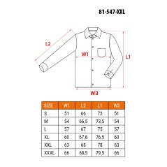 NEO TOOLS 81-547-XXL Koszula flanelowa, szara, rozmiar XXL 