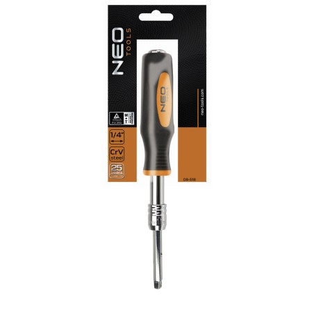 NEO TOOLS 08-518 Uchwyt wkrętakowy do nasadek teleskopowy 1/4", 195- 322 mm