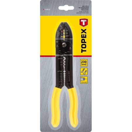 TOPEX 32D410 Szczypce do zaciskania końcówek izolowanych i nieizolowanych 0.75-6 mm
