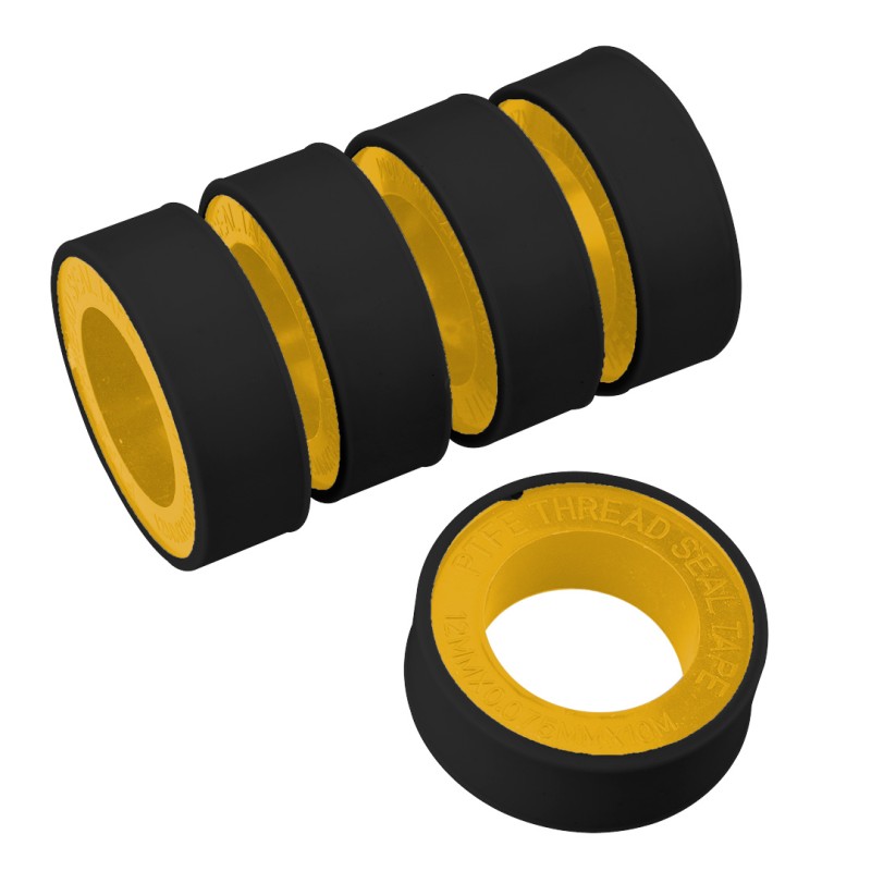 TOPEX 34D091 Taśmy uszczelniające do rur 10 m x 12 mm x 0.075 mm, 5 szt.