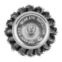 GRAPHITE 57T414 Szczotka druciana doczołowa 75 mm, drut skręcony, stalowy, z trzpieniem 6 mm