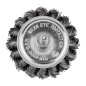 GRAPHITE 57T414 Szczotka druciana doczołowa 75 mm, drut skręcony, stalowy, z trzpieniem 6 mm