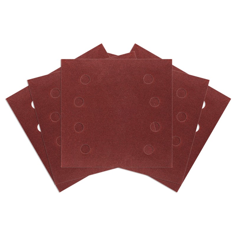 NEO TOOLS 54-054 Papiery ścierne na rzep, kwadrat 113 x 113 mm, P120, 5 szt., z 8 otworami do 04-623