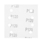 NEO TOOLS 54-054 Papiery ścierne na rzep, kwadrat 113 x 113 mm, P120, 5 szt., z 8 otworami do 04-623