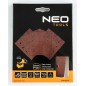 NEO TOOLS 54-054 Papiery ścierne na rzep, kwadrat 113 x 113 mm, P120, 5 szt., z 8 otworami do 04-623