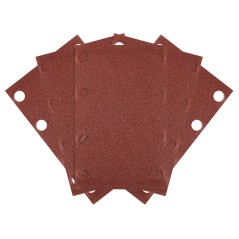 NEO TOOLS 54-051 Papiery ścierne na rzep, prostokąt  80 x 130 mm, P120, 5 szt., z 8 otworami do 04-623