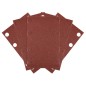NEO TOOLS 54-051 Papiery ścierne na rzep, prostokąt  80 x 130 mm, P120, 5 szt., z 8 otworami do 04-623