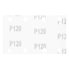 NEO TOOLS 54-051 Papiery ścierne na rzep, prostokąt  80 x 130 mm, P120, 5 szt., z 8 otworami do 04-623 