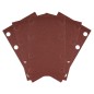 NEO TOOLS 54-052 Papiery ścierne na rzep, prostokąt  80 x 130 mm, P240, 5 szt., z 8 otworami do 04-623