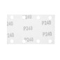 NEO TOOLS 54-052 Papiery ścierne na rzep, prostokąt  80 x 130 mm, P240, 5 szt., z 8 otworami do 04-623