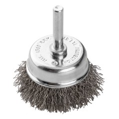 GRAPHITE 57T417 Szczotka druciana doczołowa 50 mm, drut karbowany, stalowy, z trzpieniem 6 mm