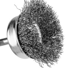 GRAPHITE 57T417 Szczotka druciana doczołowa 50 mm, drut karbowany, stalowy, z trzpieniem 6 mm 