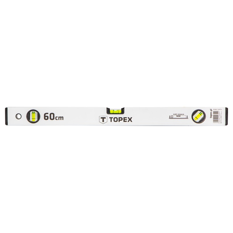 TOPEX 29C302 Poziomnica aluminiowa anodowana 60 cm, 3 libelle