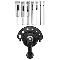 GRAPHITE 56T737 Wiertła diamentowe 4-12 mm z prowadnicą, zestaw 8 szt.