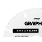GRAPHITE 57T124 Tarcza z ostrzem TCT do cięcia drewna z gwoździami 115 x 1.2 x 22.22 mm