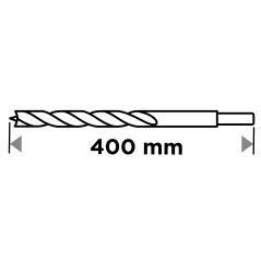 GRAPHITE 54T560 Wiertło do drewna, przedłużane 14 x 400 mm 