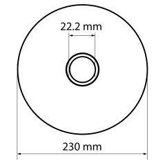 GRAPHITE 57T112 Tarcza tnąca, korundowa do metalu 230 x 2.0 x 22.2 mm,  41 A46-S-BF 