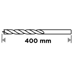 GRAPHITE 54T556 Wiertło do drewna, przedłużane 6 x 400 mm 