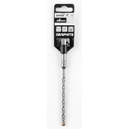GRAPHITE 56T104 Wiertło do betonu SDS Plus z podwójną spiralą 6 x 160 mm